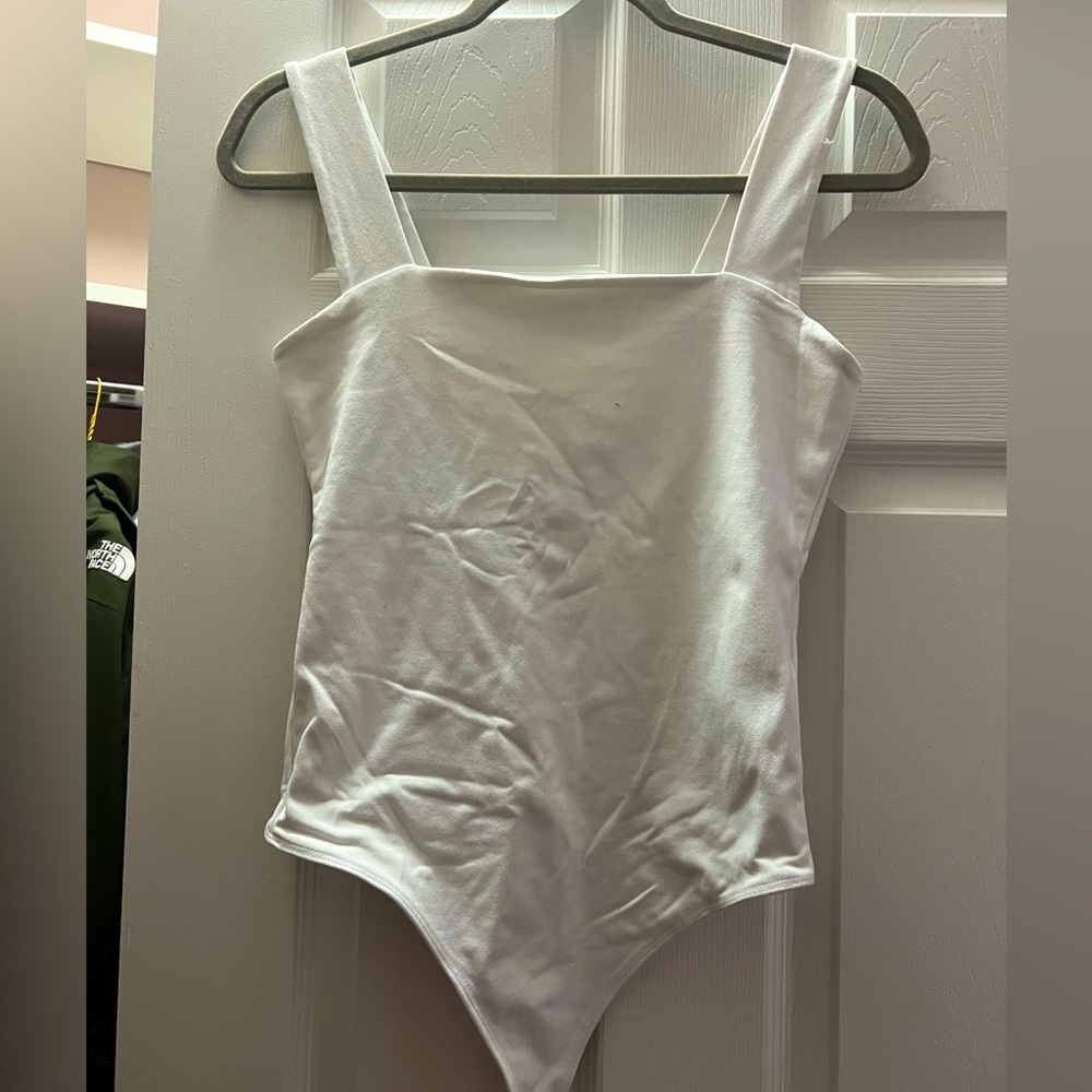 A&F soft white bodysuit